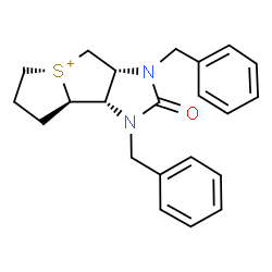 ChemSpider 2D Image | (3aR,8aR,8bS)-1,3-Dibenzyl-2-oxodecahydrothieno[1',2':1,2]thieno[3,4-d]imidazol-5-ium | C22H25N2OS
