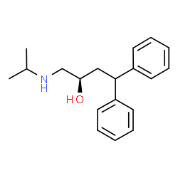 ChemSpider 2D Image | (2R)-1-(Isopropylamino)-4,4-diphenyl-2-butanol | C19H25NO