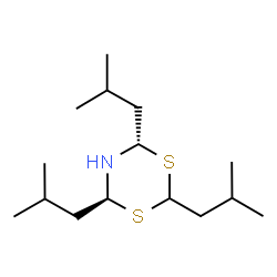 ChemSpider 2D Image | (4S,6S)-2,4,6-Triisobutyl-1,3,5-dithiazinane | C15H31NS2