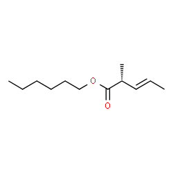 ChemSpider 2D Image | Hexyl (2R,3E)-2-methyl-3-pentenoate | C12H22O2