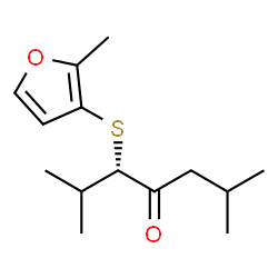 ChemSpider 2D Image | (3S)-2,6-Dimethyl-3-[(2-methyl-3-furyl)sulfanyl]-4-heptanone | C14H22O2S