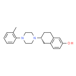 ChemSpider 2D Image | (6R)-6-[4-(2-Methylphenyl)-1-piperazinyl]-5,6,7,8-tetrahydro-2-naphthalenol | C21H26N2O