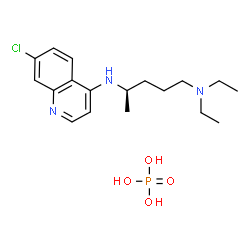 ChemSpider 2D Image | (4R)-N~4~-(7-Chloro-4-quinolinyl)-N~1~,N~1~-diethyl-1,4-pentanediamine phosphate (1:1) | C18H29ClN3O4P