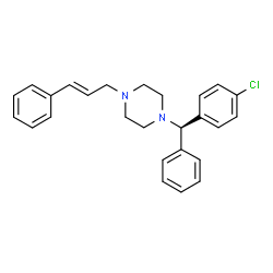 ChemSpider 2D Image | 1-[(R)-(4-Chlorophenyl)(phenyl)methyl]-4-[(2E)-3-phenyl-2-propen-1-yl]piperazine | C26H27ClN2