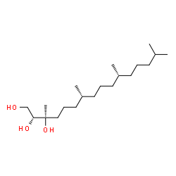 ChemSpider 2D Image | (2R,3R,7R,11R)-3,7,11,15-Tetramethyl-1,2,3-hexadecanetriol | C20H42O3