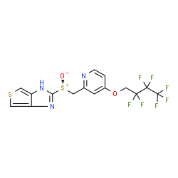 ChemSpider 2D Image | {[4-(2,2,3,3,4,4,4-Heptafluorobutoxy)-2-pyridinyl]methyl}(1H-thieno[3,4-d]imidazol-2-yl)sulfoniumolate | C15H10F7N3O2S2
