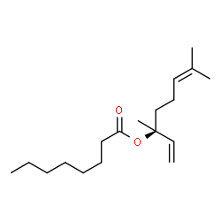 ChemSpider 2D Image | (3S)-3,7-Dimethyl-1,6-octadien-3-yl octanoate | C18H32O2