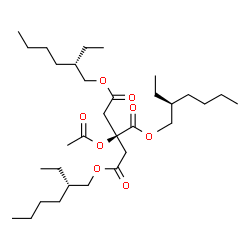 ChemSpider 2D Image | Tris[(2S)-2-ethylhexyl] 2-acetoxy-1,2,3-propanetricarboxylate | C32H58O8