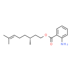 ChemSpider 2D Image | (3R)-3,7-Dimethyl-6-octen-1-yl 2-aminobenzoate | C17H25NO2