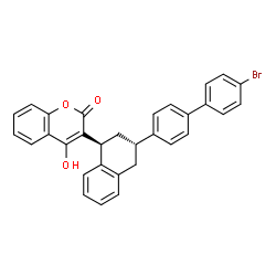 ChemSpider 2D Image | 3-[(1S,3S)-3-(4'-Bromo-4-biphenylyl)-1,2,3,4-tetrahydro-1-naphthalenyl]-4-hydroxy-2H-chromen-2-one | C31H23BrO3
