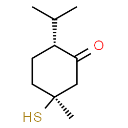 ChemSpider 2D Image | (2R,5S)-2-Isopropyl-5-methyl-5-sulfanylcyclohexanone | C10H18OS