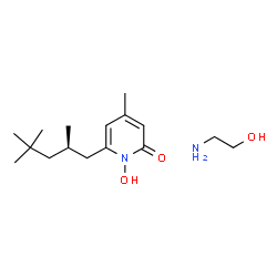 ChemSpider 2D Image | 1-Hydroxy-4-methyl-6-[(2R)-2,4,4-trimethylpentyl]-2(1H)-pyridinone - 2-aminoethanol (1:1) | C16H30N2O3