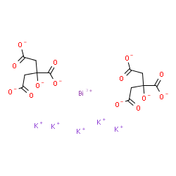ChemSpider 2D Image | Bismuth(3+) potassium 2-oxido-1,2,3-propanetricarboxylate (1:5:2) | C12H8BiK5O14