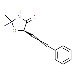 ChemSpider 2D Image | (5R)-2,2-Dimethyl-5-(2-phenylvinyl)-1,3-oxazolidin-4-one | C13H15NO2