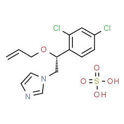 ChemSpider 2D Image | 1-[(2R)-2-(Allyloxy)-2-(2,4-dichlorophenyl)ethyl]-1H-imidazole sulfate (1:1) | C14H16Cl2N2O5S