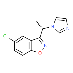ChemSpider 2D Image | 5-Chloro-3-[(1S)-1-(1H-imidazol-1-yl)ethyl]-1,2-benzoxazole | C12H10ClN3O