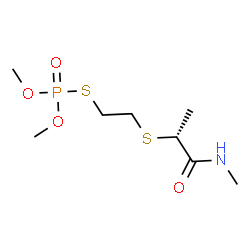 ChemSpider 2D Image | O,O-Dimethyl S-(2-{[(2R)-1-(methylamino)-1-oxo-2-propanyl]sulfanyl}ethyl) phosphorothioate | C8H18NO4PS2