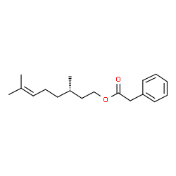 ChemSpider 2D Image | (3S)-3,7-Dimethyl-6-octen-1-yl phenylacetate | C18H26O2
