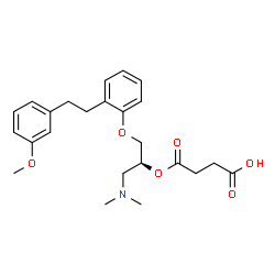 ChemSpider 2D Image | 4-{[(2S)-1-(Dimethylamino)-3-{2-[2-(3-methoxyphenyl)ethyl]phenoxy}-2-propanyl]oxy}-4-oxobutanoic acid | C24H31NO6