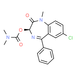 ChemSpider 2D Image | (3S)-7-Chloro-1-methyl-2-oxo-5-phenyl-2,3-dihydro-1H-1,4-benzodiazepin-3-yl dimethylcarbamate | C19H18ClN3O3