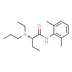 ChemSpider 2D Image | (2S)-N-(2,6-Dimethylphenyl)-2-[ethyl(propyl)amino]butanamide | C17H28N2O