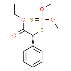 ChemSpider 2D Image | Ethyl (2R)-[(dimethoxyphosphorothioyl)sulfanyl](phenyl)acetate | C12H17O4PS2