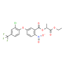 ChemSpider 2D Image | (2R)-1-Ethoxy-1-oxo-2-propanyl 5-[2-chloro-4-(trifluoromethyl)phenoxy]-2-nitrobenzoate | C19H15ClF3NO7