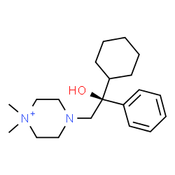 ChemSpider 2D Image | 4-[(2S)-2-Cyclohexyl-2-hydroxy-2-phenylethyl]-1,1-dimethylpiperazin-1-ium | C20H33N2O