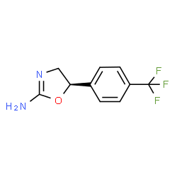 ChemSpider 2D Image | (5R)-5-[4-(Trifluoromethyl)phenyl]-4,5-dihydro-1,3-oxazol-2-amine | C10H9F3N2O