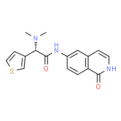 ChemSpider 2D Image | (2S)-2-(Dimethylamino)-N-(1-oxo-1,2-dihydro-6-isoquinolinyl)-2-(3-thienyl)acetamide | C17H17N3O2S