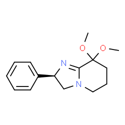 ChemSpider 2D Image | (2R)-8,8-Dimethoxy-2-phenyl-2,3,5,6,7,8-hexahydroimidazo[1,2-a]pyridine | C15H20N2O2