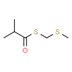 ChemSpider 2D Image | S-(METHYLTHIOMETHYL) 2-METHYLPROPANETHIOATE | C6H12OS2