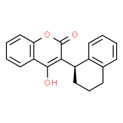 ChemSpider 2D Image | 4-Hydroxy-3-[(1R)-1,2,3,4-tetrahydro-1-naphthalenyl]-2H-chromen-2-one | C19H16O3