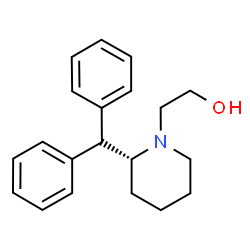 ChemSpider 2D Image | 2-[(2R)-2-(Diphenylmethyl)-1-piperidinyl]ethanol | C20H25NO