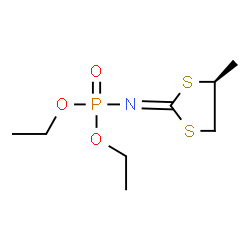 ChemSpider 2D Image | Diethyl [(4S)-4-methyl-1,3-dithiolan-2-ylidene]phosphoramidate | C8H16NO3PS2