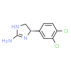 ChemSpider 2D Image | (4S)-4-(3,4-Dichlorophenyl)-4,5-dihydro-1H-imidazol-2-amine | C9H9Cl2N3