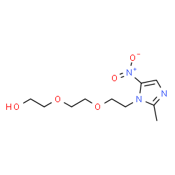ChemSpider 2D Image | 2-(2-(2-(2-METHYL-5-NITRO-1H-IMIDAZOL-1-YL)ETHOXY)ETHOXY)ETHANOL | C10H17N3O5