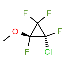 ChemSpider 2D Image | (1R,3R)-1-Chloro-1,2,2,3-tetrafluoro-3-methoxycyclopropane | C4H3ClF4O