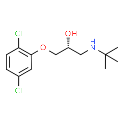 ChemSpider 2D Image | (2R)-1-(2,5-Dichlorophenoxy)-3-[(2-methyl-2-propanyl)amino]-2-propanol | C13H19Cl2NO2