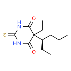 ChemSpider 2D Image | 5-Ethyl-5-[(3R)-3-hexanyl]-2-thioxodihydro-4,6(1H,5H)-pyrimidinedione | C12H20N2O2S