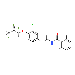 ChemSpider 2D Image | N-({2,5-Dichloro-4-[(2R)-1,1,2,3,3,3-hexafluoropropoxy]phenyl}carbamoyl)-2,6-difluorobenzamide | C17H8Cl2F8N2O3