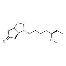 ChemSpider 2D Image | (3aR,4S,6aS)-4-[(5R)-5-Methoxyheptyl]hexahydro-2(1H)-pentalenone | C16H28O2