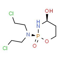 ChemSpider 2D Image | (2R,4S)-2-[Bis(2-chloroethyl)amino]-1,3,2-oxazaphosphinan-4-ol 2-oxide | C7H15Cl2N2O3P