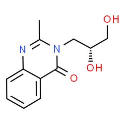ChemSpider 2D Image | 3-[(2R)-2,3-Dihydroxypropyl]-2-methyl-4(3H)-quinazolinone | C12H14N2O3