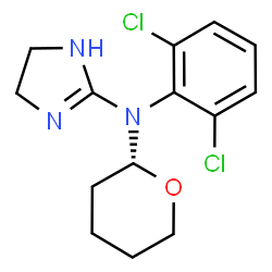 ChemSpider 2D Image | N-(2,6-Dichlorophenyl)-N-[(2R)-tetrahydro-2H-pyran-2-yl]-4,5-dihydro-1H-imidazol-2-amine | C14H17Cl2N3O