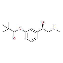 ChemSpider 2D Image | 3-[(1R)-1-Hydroxy-2-(methylamino)ethyl]phenyl pivalate | C14H21NO3