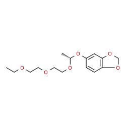 ChemSpider 2D Image | 5-{(1S)-1-[2-(2-Ethoxyethoxy)ethoxy]ethoxy}-1,3-benzodioxole | C15H22O6