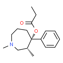 ChemSpider 2D Image | (3R,4S)-1,3-Dimethyl-4-phenyl-4-azepanyl propionate | C17H25NO2