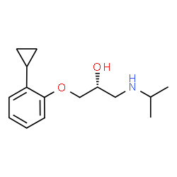 ChemSpider 2D Image | (2R)-1-(2-Cyclopropylphenoxy)-3-(isopropylamino)-2-propanol | C15H23NO2