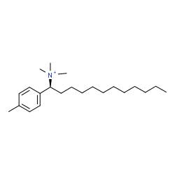 ChemSpider 2D Image | (1S)-N,N,N-Trimethyl-1-(4-methylphenyl)-1-dodecanaminium | C22H40N